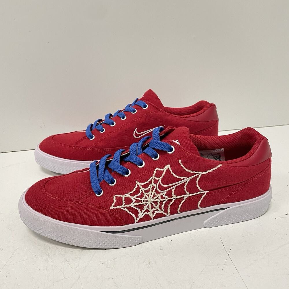 Nike GTS 97 Men’s Sneaker Custom Spider-Man Shoes Red White Blue Canvas Sz 10